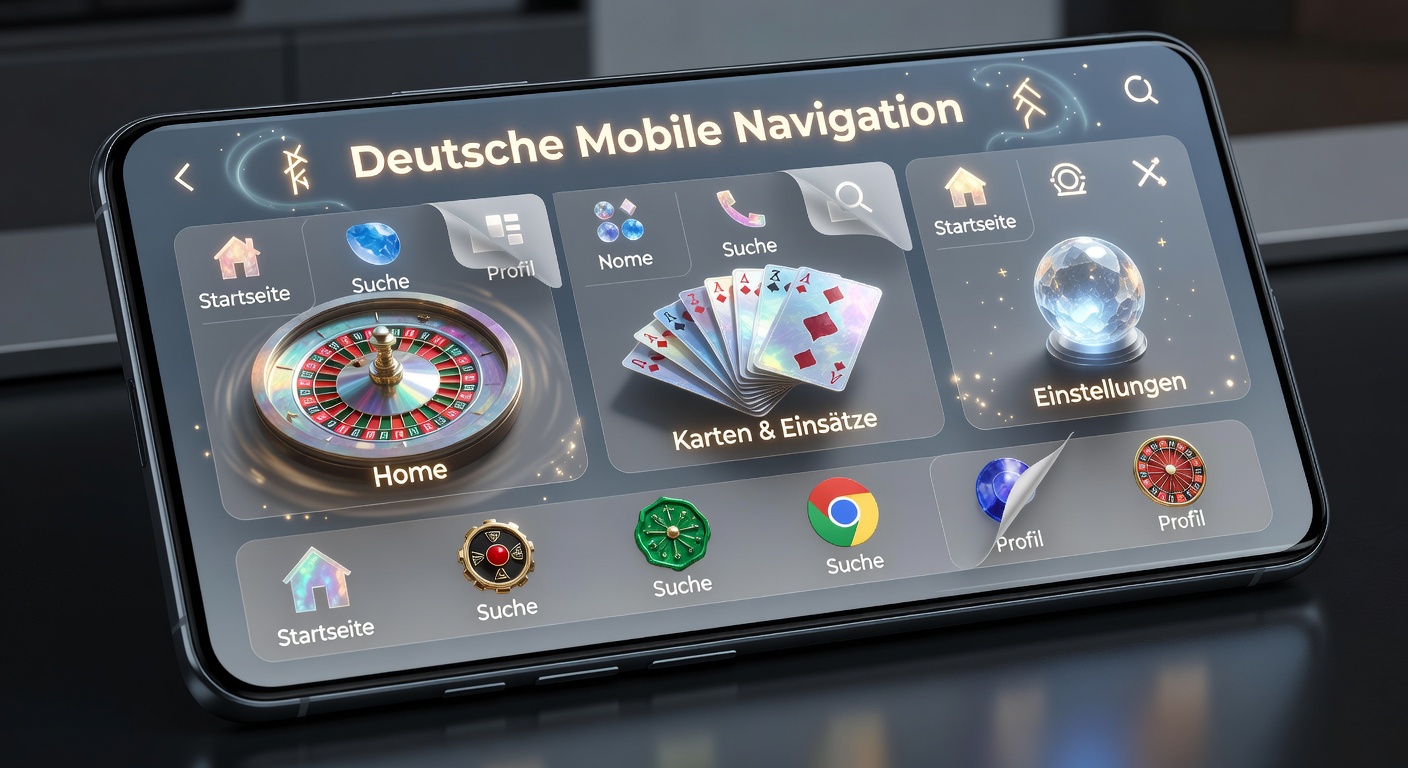 Mobile Ansicht einer geschichteten Casino-Index-Struktur mit Fantasy-Designs