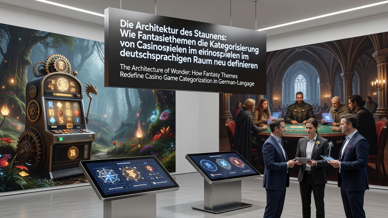 Detailansicht einer geschichteten Casino-Index-Struktur mit Fantasy-Motiven